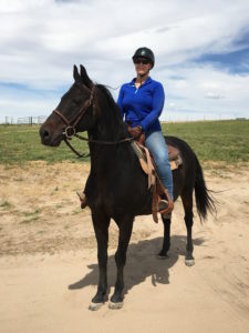 Rescue Horse Panache and adopter